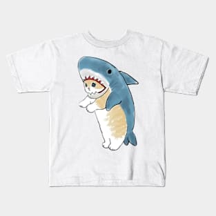 vintage-cat-shark Kids T-Shirt